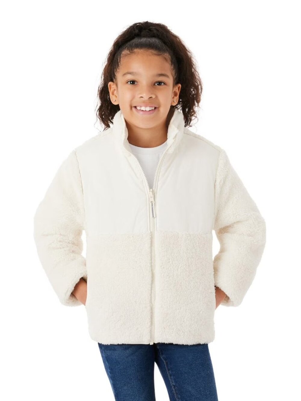 NEW Member's Mark Girls Reversible Fleece Jacket XL 14/16